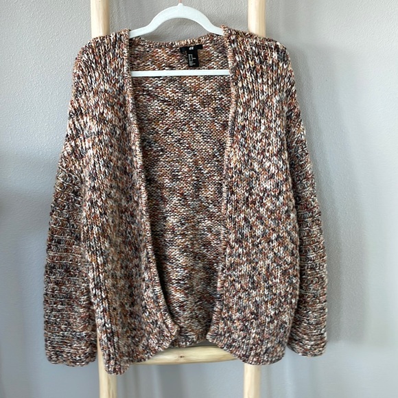 H&M | Marled Knit Balloon Sleeve Cardigan - Picture 3 of 11